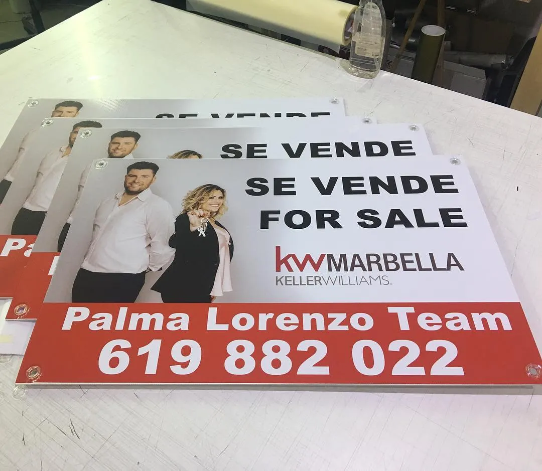 Estate agent signs - client work 1 - Rótulos Eco Print