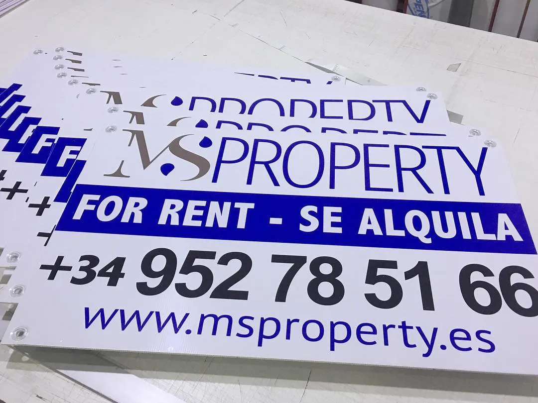 Estate agent signs - client work 2 - Rótulos Eco Print